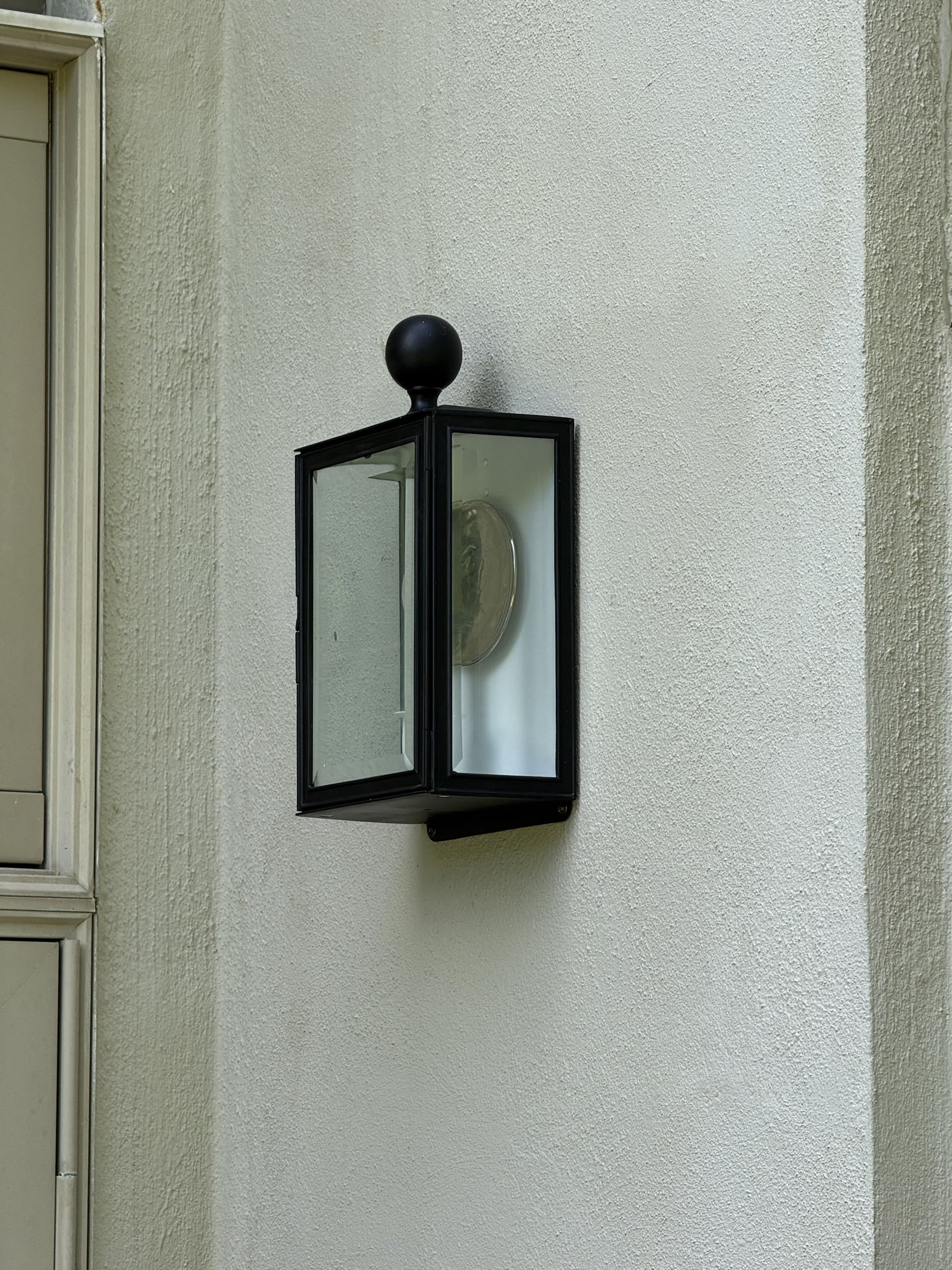 New exterior light fixture after replacement