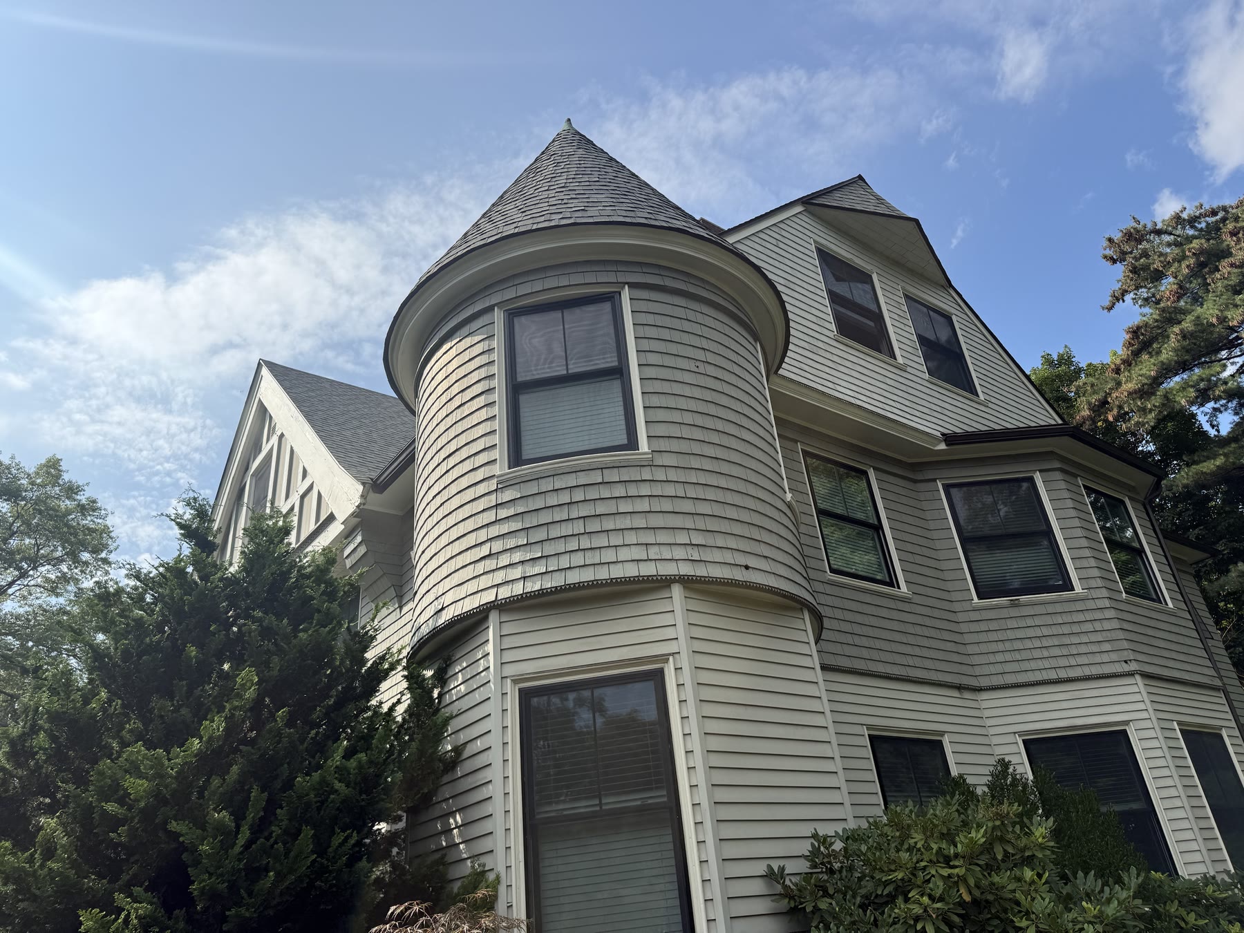 Shingle-style home exterior